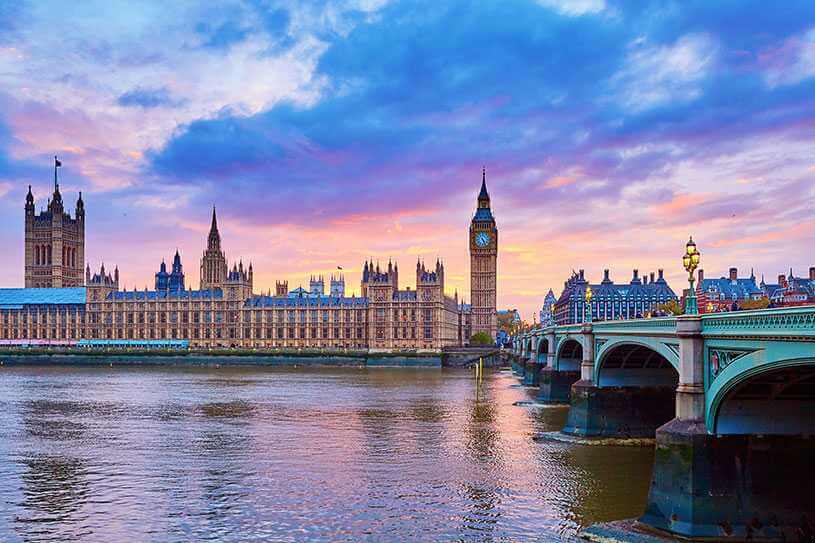 Houses of Parliament at sunset