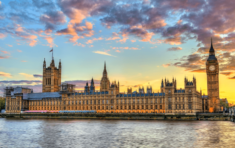 Houses of Parliament at sunset