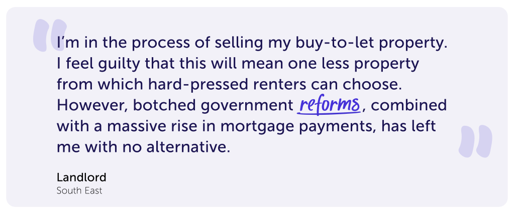 A landlord explains why government reforms have forced them to sell their buy-to-let property