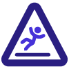 Man slipping over