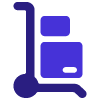 boxes on a stock caster trolley